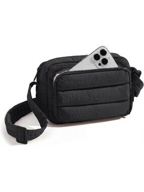 Stylish Puffer Crossbody Bag for Women, RFID Blocking Small Handbag & Purse